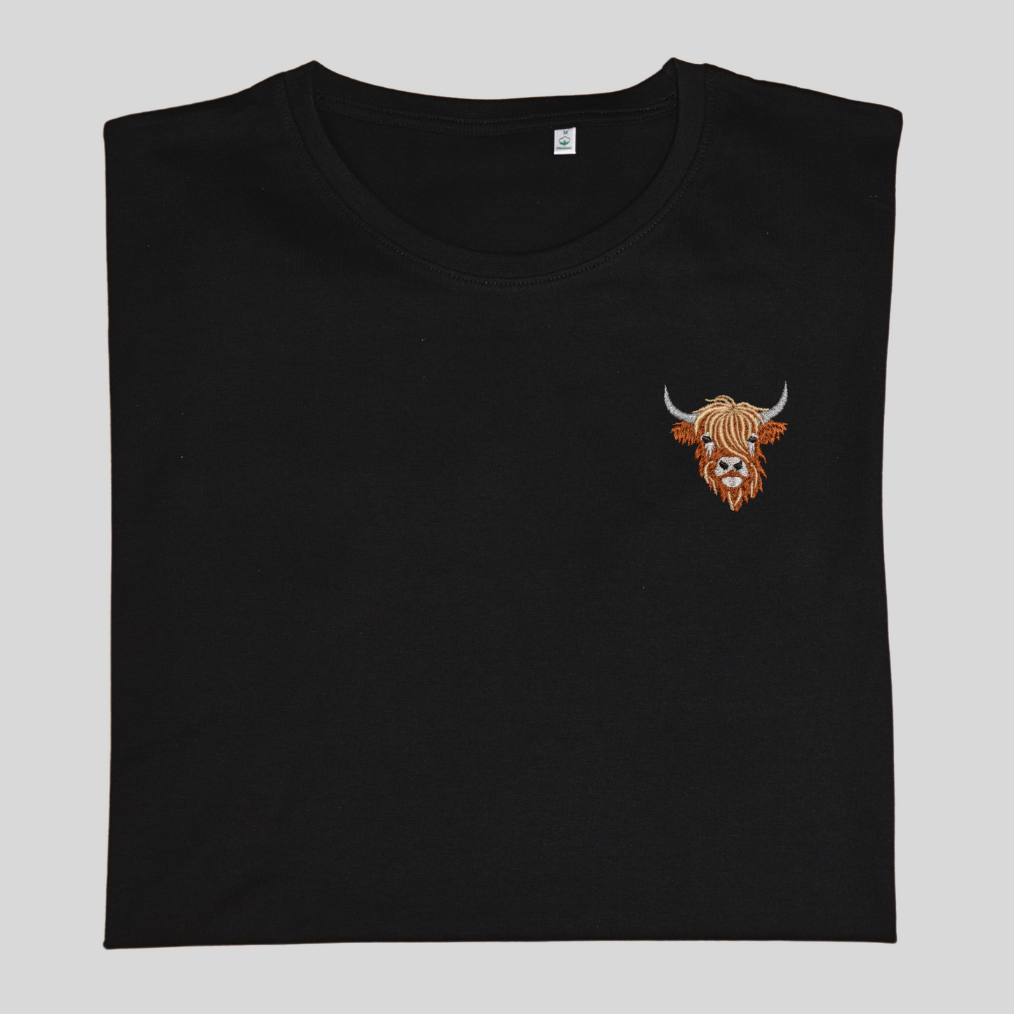 gesticktes Hochlandrind (Herren T-Shirt)