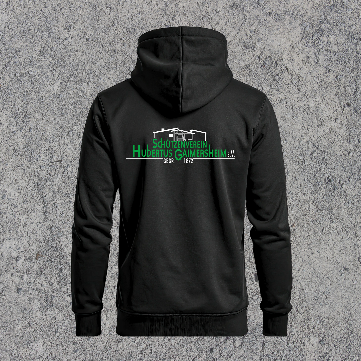 Kapuzen Sweatjacke schwarz Schützenverein Hubertus Gaimersheim