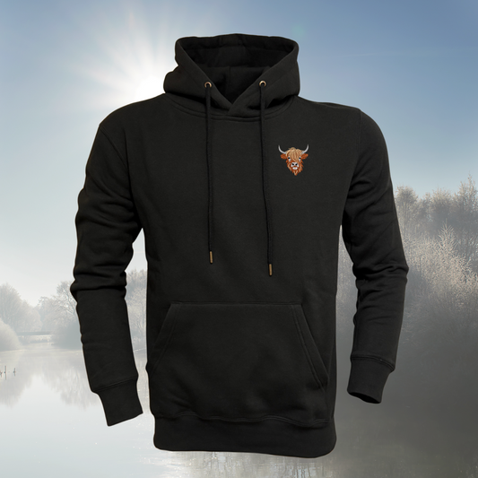 besticktes Hochlandrind (Unisex Hoodie)