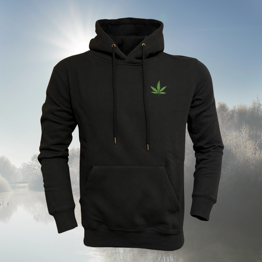 besticktes Cannabisblatt (Unisex Hoodie)